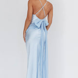 Arizona Sunset Criss-Cross Bow Back Dress Blue