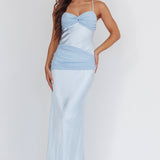 Arizona Sunset Criss-Cross Bow Back Dress Blue