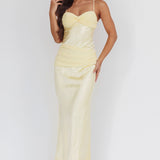 Arizona Sunset Criss-Cross Bow Back Dress Yellow