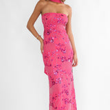 Jeremia Strapless Maxi Dress Sequin Plum