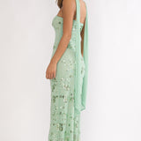 Jeremia Strapless Maxi Dress Sequin Mint
