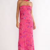 Jeremia Strapless Maxi Dress Sequin Plum
