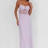 Such A Libra Sheer Bodice Maxi Dress Lilac