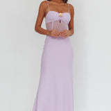 Such A Libra Sheer Bodice Maxi Dress Lilac