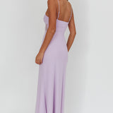 Such A Libra Sheer Bodice Maxi Dress Lilac