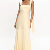 Second Glances Pleat bust Maxi Dress Butter