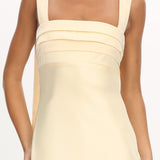 Second Glances Pleat bust Maxi Dress Butter