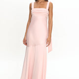 Second Glances Pleat bust Maxi Dress Pink