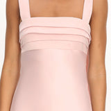 Second Glances Pleat bust Maxi Dress Pink