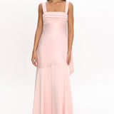 Second Glances Pleat bust Maxi Dress Pink