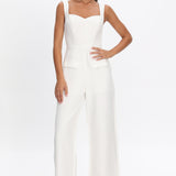 Atheena Faux Pocket Jumpsuit White