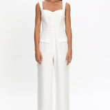 Atheena Faux Pocket Jumpsuit White