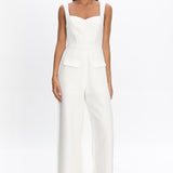 Atheena Faux Pocket Jumpsuit White