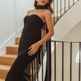 Of The Night Twist Bust Maxi Dress Black