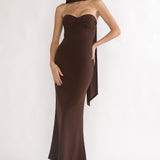 Of The Night Twist Bust Maxi Dress Chocolate