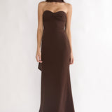 Of The Night Twist Bust Maxi Dress Chocolate