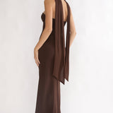 Of The Night Twist Bust Maxi Dress Chocolate