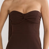 Of The Night Twist Bust Maxi Dress Chocolate