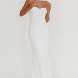 Of The Night Twist Bust Maxi Dress White