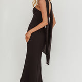 Of The Night Twist Bust Maxi Dress Black