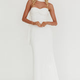 Of The Night Twist Bust Maxi Dress White