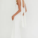 Of The Night Twist Bust Maxi Dress White