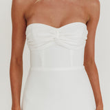 Of The Night Twist Bust Maxi Dress White