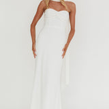 Of The Night Twist Bust Maxi Dress White