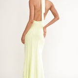 Kirralee Asymmetric Halterneck Sequin Maxi Dress Butter