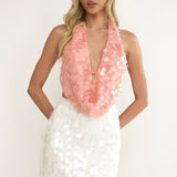 Il Mare Sequin Mini Skirt White