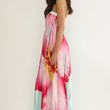 Lauriella Strapless Accordion Pleat Maxi Dress Hibiscus Mint