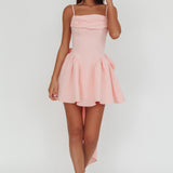 Wilder Oversized Back Bow Mini Dress Pink