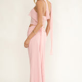 Serrita Gathered Waist Maxi Skirt Blush