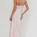 Caryn Frill Trim Maxi Dress Pink
