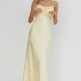 Caryn Frill Trim Maxi Dress Butter