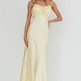 Caryn Frill Trim Maxi Dress Butter