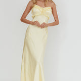 Caryn Frill Trim Maxi Dress Butter