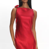 Collecting Memories Backless Rosette String Mini Dress Red