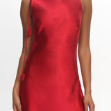 Collecting Memories Backless Rosette String Mini Dress Red