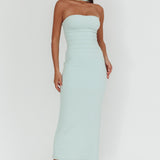 Luna Sol Reverse Halter Maxi Dress Mint