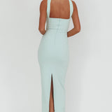 Luna Sol Reverse Halter Maxi Dress Mint