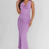 Daly Waist Sash Maxi Dress Lilac