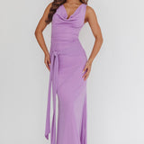 Daly Waist Sash Maxi Dress Lilac