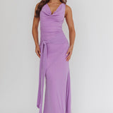 Daly Waist Sash Maxi Dress Lilac