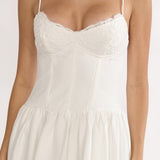 I'm Yours High-Low Hem Maxi Dress White