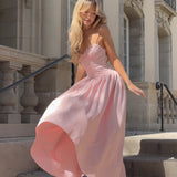 I'm Yours High-Low Hem Maxi Dress Pink