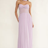Annita Sheer Waist Maxi Dress Lilac