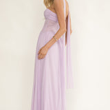 Annita Sheer Waist Maxi Dress Lilac