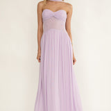 Annita Sheer Waist Maxi Dress Lilac