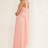 Annita Sheer Waist Maxi Dress Blush